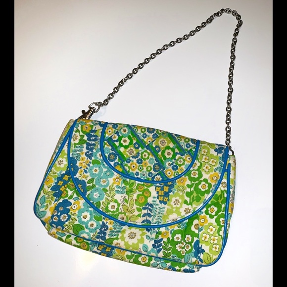 Vera Bradley Handbags - Vera Bradley Small Floral Clutch w/ Chain Strap